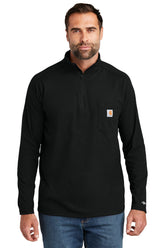 Carhartt Force® 1/4-Zip Long Sleeve T-Shirt - Black - S